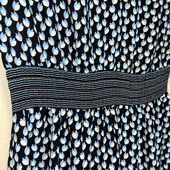 Max Studio Print MIDI Dress with All Over Tulip Pattern Women Size Small POCKETS - Picture 7 of 12